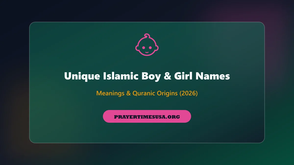 Unique Islamic Boy and Girl Names Banner